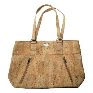 Large and lightweight cork leather purse/ shoulder bag.